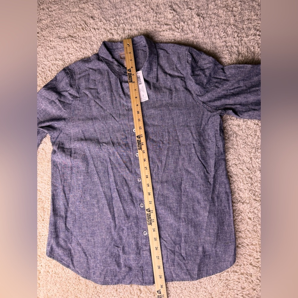 Chico's Indigo Button-Up Shirt + Pants Set NWT - Picture 5 of 11